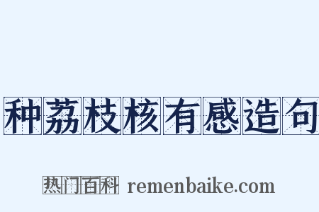 种荔枝核有感造句是什么意思的图片